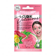 The cleaning biomask with a natural peeling of Eveline Cosmetics Look Delicious Watermelon and a lemon, 10 ml