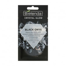 The cleaning Bielenda Crystal Glow Black Onyx Peel-off Mask face pack with effect of a detoxication and blinking, 8 g