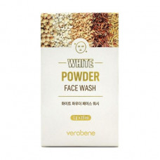 The cleaning powder for the person Verobene White Powder Face Wash with extract of cereals, 15*1 g