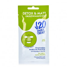 The cleaning fabric Under Twenty Anti face pack! Acne Detox & Matt Face Mask matting, 1 piece