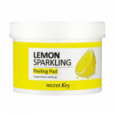 Cleaning a peeling disks for the person with Secret Key Lemon Sparkling Peeling Pad lemon juice, 70 pieces