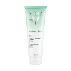 Purifying Vichy Normaderm 3-in-1 Cleansing Mask face treatment Deep cleansing, 125 ml