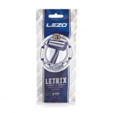 Disposable LEZO Letrix razors 3 edges, unisex, 3 pieces
