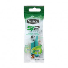 Disposable Schick ST2 Slim Twin Sensitive razors, men's, 2 pieces