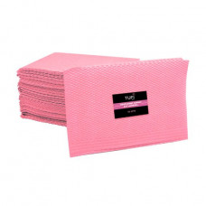 Disposable paper rugs for Tufi Profi manicure (the laminated napkins) pink, 40.5*32.8 cm, 50 pieces