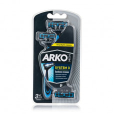 ARKO disposable razor threefold edge, men's, 3 pieces
