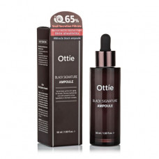 The rejuvenating ampoule serum for the person Ottie Black Signature Ampoule with mutsiny a black snail, 50 ml
