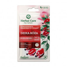 The rejuvenating Farmona Herbal Care Wild Rose Rejuvenating Mask face pack the Dogrose, 10 ml