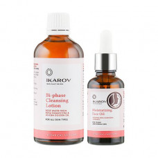 The organic Ikarov set (purifying two-phase face lotion, 100 ml + the moisturizing face oil, 30 ml)