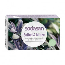 Organic firm cream-soap of Sodasan of Schalfej and mint, antiseptic, 100 g