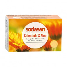 Organic solid soap of Sodasan Kalendula-Aloe, anti-inflammatory, 100 g