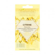 The refreshing Bielenda Crystal Glow Citrine Face Mask face pack with effect of a detoxication and blinking, 8 g