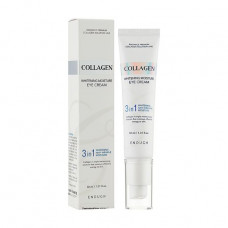 The clarifying moisturizing skin cream around eyes of Enough Collagen 3 in 1 Whitening Moisture Eye Cream with collagen, 30 ml