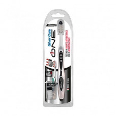 The bleaching Silver Care One toothbrush rigid, 1 piece (with 1 replaceable head)