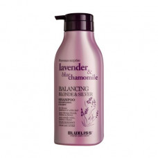 Luxliss Provence Surprise Balancing Blonde & Silver Shampoo Lavender & Blue Chamomile coloring shampoo for blondirovanny hair, 500 ml