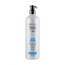 Coloring shampoo for hair of CHI Ionic Color Illuminate Shampoo Silver Blonde, 739 ml