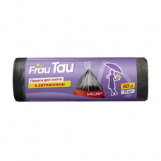 Packages for garbage of Frau Tau of an inhaling black 60 l, 15 pieces
