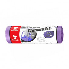 Packages for garbage of Kuchcik violet with handles, super strong, 60 l, 10 pieces.