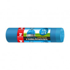 Packages for garbage of Kuchcik blue with an inhaling, 35 l, 15 pieces