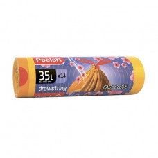 Packages for garbage of Paclan Aroma Drawstring of ties, 35 l, 53*60 cm, 14 pieces