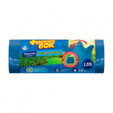 Packages for garbage of Fröken ears Bock LD, a blue metallic, 120 l., 10 pieces
