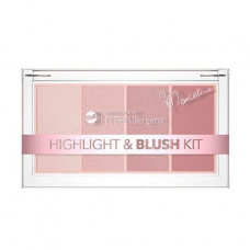 Palette for a make-up of the person Bell Hypoallergenic Highlight & Blush Kit by Marcelina, 20 g
