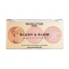 Palette for a make-up of the person Revolution Pro Blush & Glow of Palette Peach Glow, 2.8 g