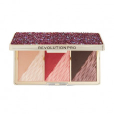 Palette for a make-up of the person Revolution Pro Crystal Luxe Face Palette Berry Flush, 8.4 g