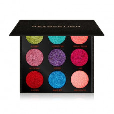 Palette of glitters for an age of Makeup Revolution Pressed Glitter Palette, Abracadabra, 10.8 g
