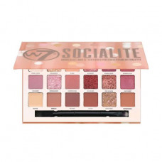 Palette of the pigmented eye shadow W7 Socialite Indulgent Multi-Textured Pressed Pigment Palette, 15.6 g