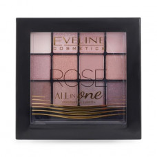 Palette of the eye shadow Eveline Cosmetics All In One Eyeshadow Palette 02 Rose, 12 g
