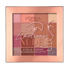 Palette of eye shadow and L'Oreal Paris Emotions of Nude blush, 15 g