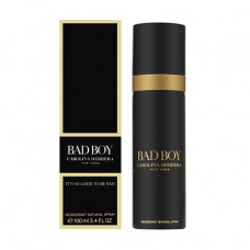 The perfumed deodorant spray of Carolina Herrera Bad Boy of men's, 100 ml