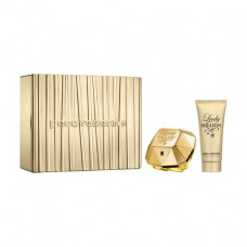 The perfumed set female Paco Rabanne Lady Million (the perfumed water, 80 ml + body lotion, 100 ml)