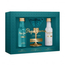 The perfumed set women's Pepe Jeans London Celebrate For Her (the perfumed water, 30 ml + body lotion, 50 ml + shower gel, 50 ml)