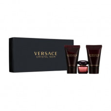 The perfumed set female Versace Crystal Noir (toilet water, 5 ml + shower gel, 25 ml + body lotion, 25 ml)