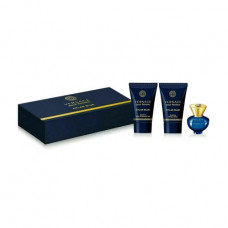 The perfumed set female Versace Dylan Blue (the perfumed water, 5 ml + body lotion, 25 ml + shower gel, 25 ml)