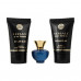 The perfumed set female Versace Dylan Blue (the perfumed water, 5 ml + body lotion, 25 ml + shower gel, 25 ml)