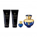 The perfumed set female Versace Pour Femme Dylan Blue (the perfumed water, 100 ml + the perfumed water, 5 ml + shower gel, 100 ml + lotion, 100 ml)