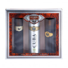 The perfumed set men's Cuba Paris Original Cuba Gold (toilet water, 100 ml + a deodorant spray, 200 ml + after shave balm, 100 ml)