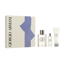 The perfumed set men's Giorgio Armani Acqua Di Gio Pour Homme (toilet water, 100 ml + toilet water, 15 ml + shower gel, 75 ml)