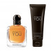 The perfumed set men's Giorgio Armani Emporio Armani Stronger With You (toilet water, 50 ml + shower gel, 75 ml)