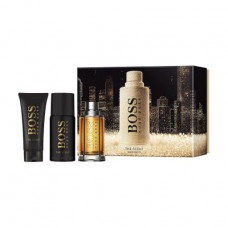 The perfumed set men's Hugo Boss The Scent (toilet water, 100 ml + a deodorant spray, 150 ml + shower gel, 100 ml)