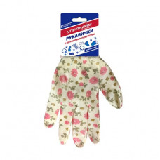 Upravdom's gloves, nylon, in a flower, the S/M size, 1 couple