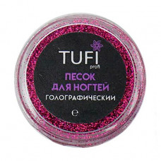 Sand for Tufi Profi nails Golografik of 105 Crimson, 0.15 mm, 3 g (0060794)