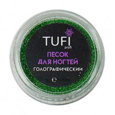 Sand for Tufi Profi nails Golografik of 218 Lime, 0.09 mm, 3 g (0060796)