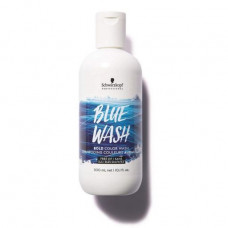The pigmented Schwarzkopf Professional Color Wash Blue Shampoo for hair of Blue 300 ml