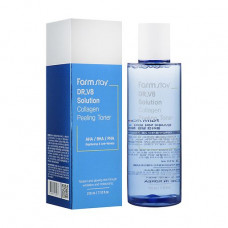 Peeling toner for the person FarmStay Dr. V8 Solution Collagen Peeling Toner with collagen, 210 ml