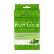 Peeling Skin Academy Exfoliating Foot Socks Tea Tree & Peppermint socks about extract of green tea and a peppermint, 2 pieces