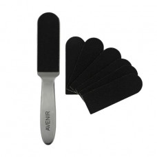 The file for a pedicure of Avenir Cosmetics 100 grit, metal with replaceable files in a set, 6 pieces